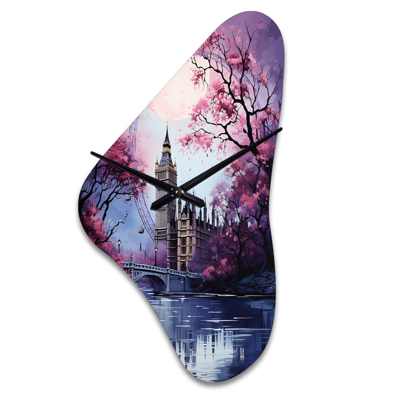 Horloge murale mauve avec éternelle Carrousel IV - Boomerang, Moyenne