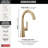 Modern Brushed Gold Single Hole Bar Sink Faucet, Single Handle Prep Sink Faucet, Champagne Bronze-94791896