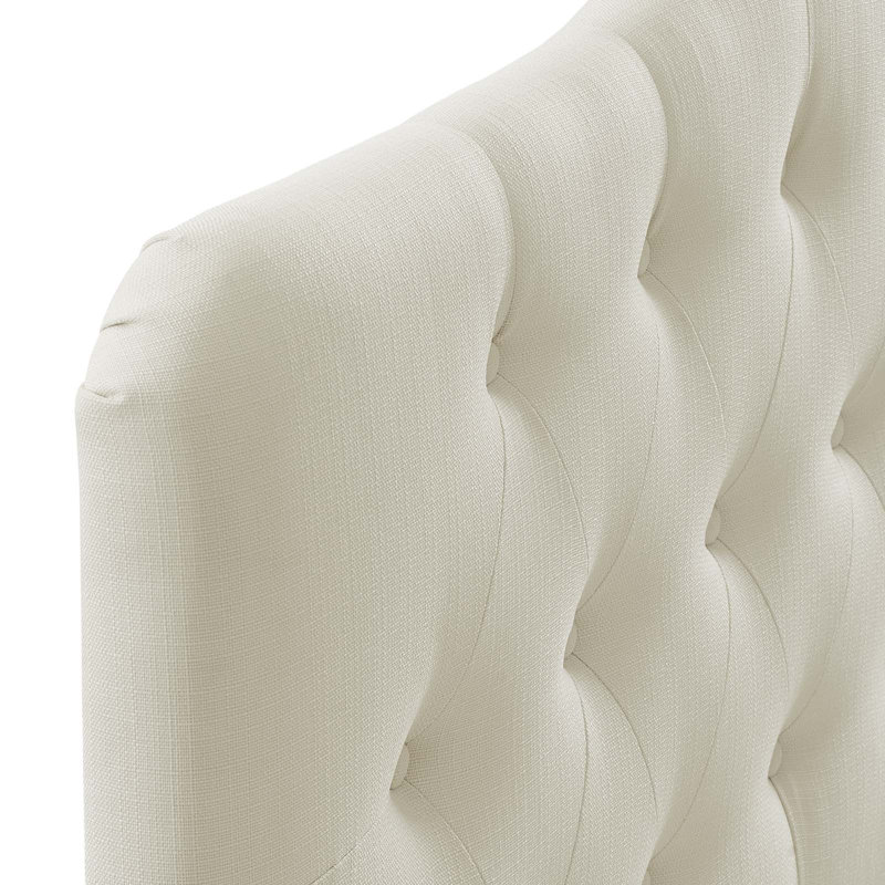 Modway Annabel Upholstered Fabric Headboard, Queen, Ivory