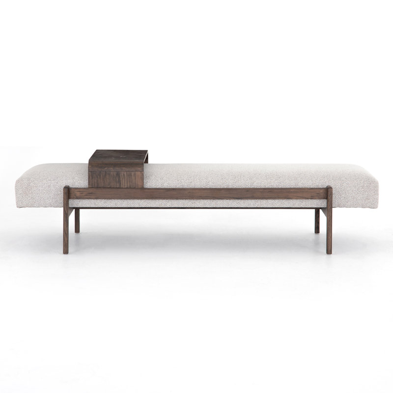 Fawkes Upholstered Bench, Brunswick Pebble, Vintage Sienna