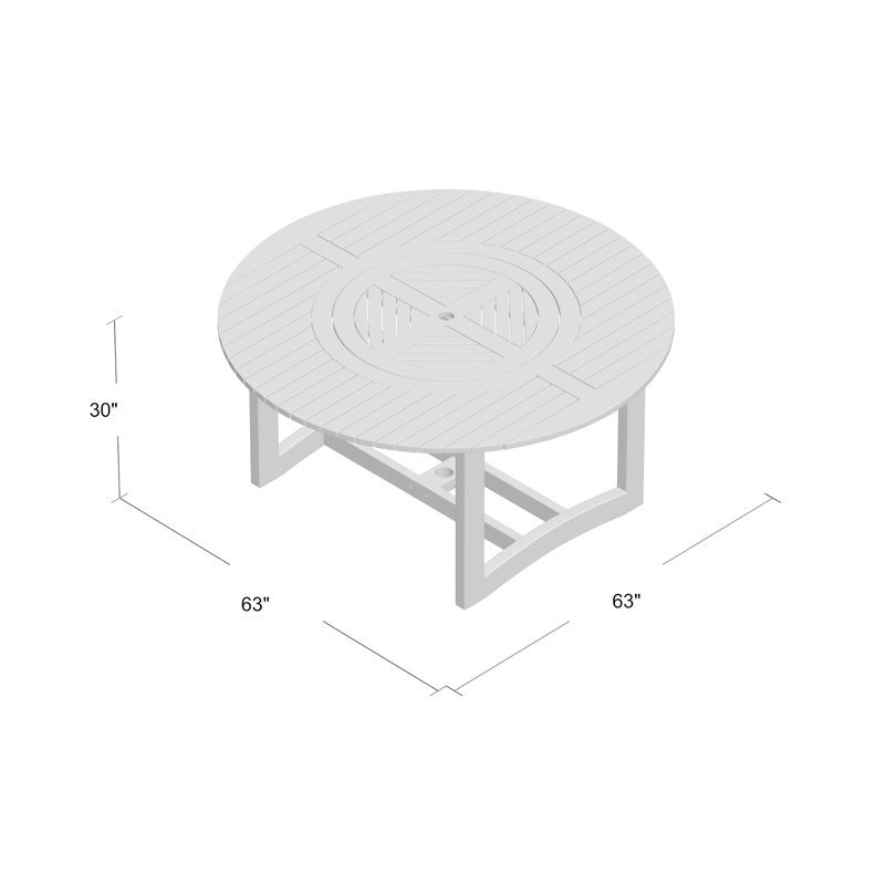 Fleur Wooden Dining Table, Antique Wash