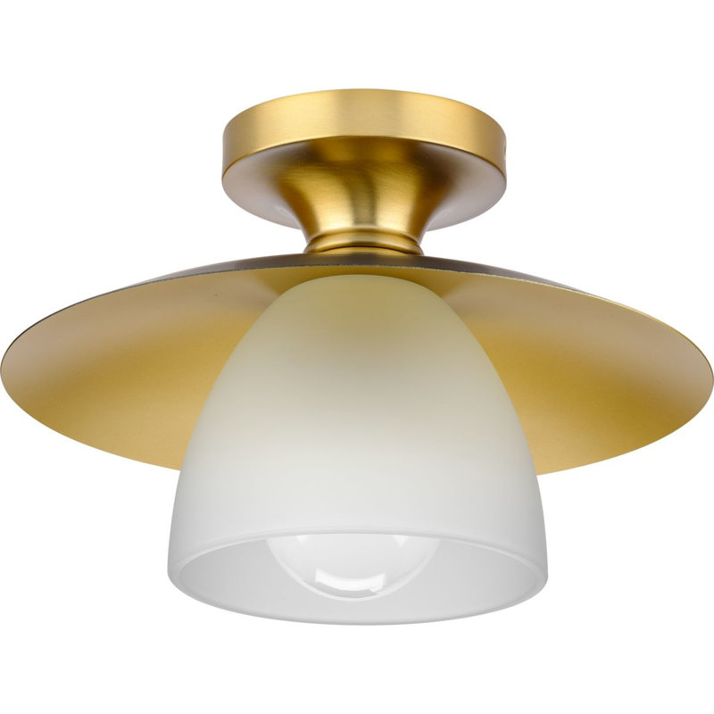 Glass Flush Mount, Brushed Bronze