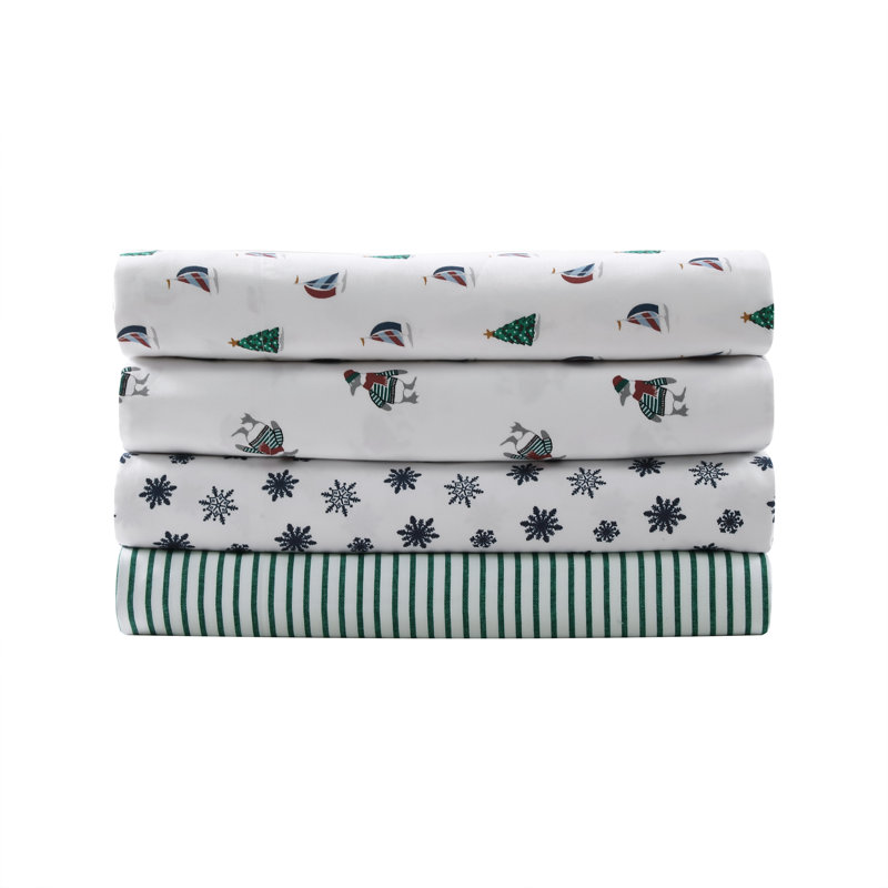 Snow White Twin Flannel Sheet Set with Graphic Detail