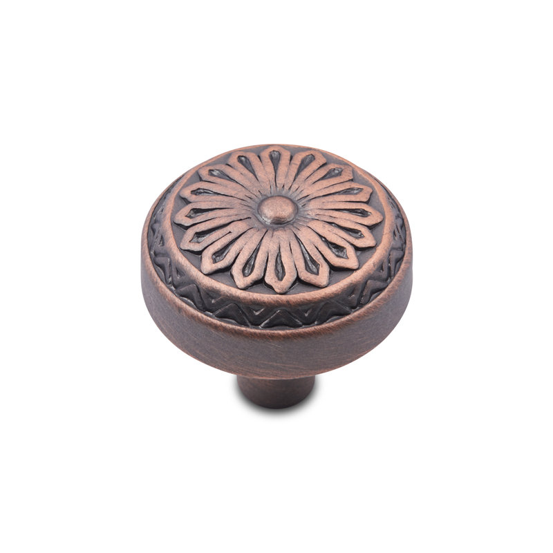 CK Series 1 1/4" Diameter Mushroom Knob, Distressed Copper
