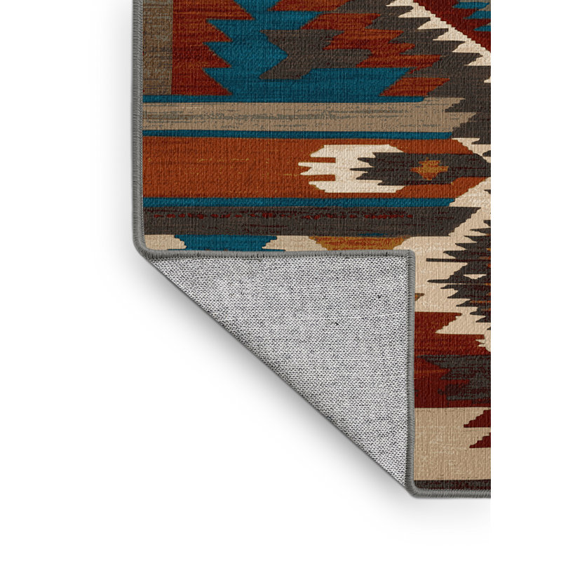 Washable Sheep Southwestern Area Rug, Rectangle 7' x 9'