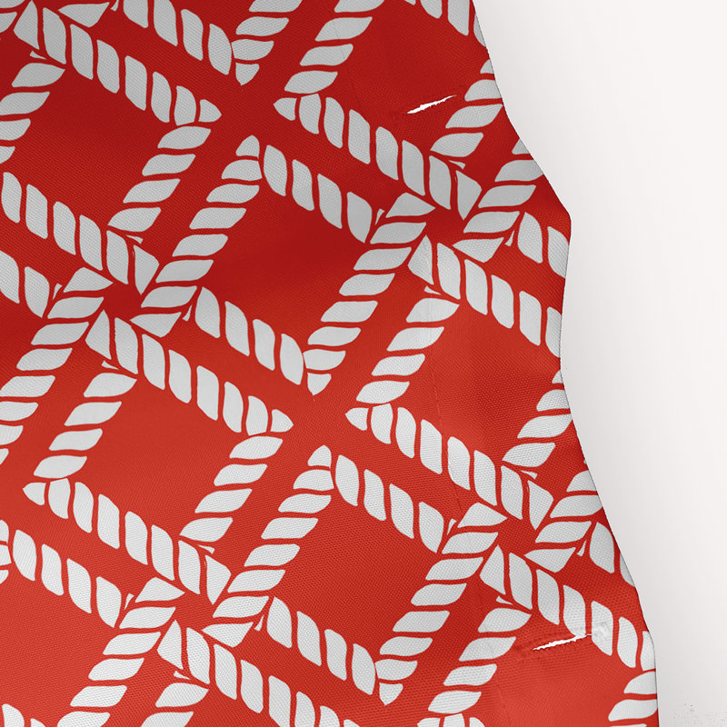 Rideau de douche simple à motif géométrique, Rouge/orange