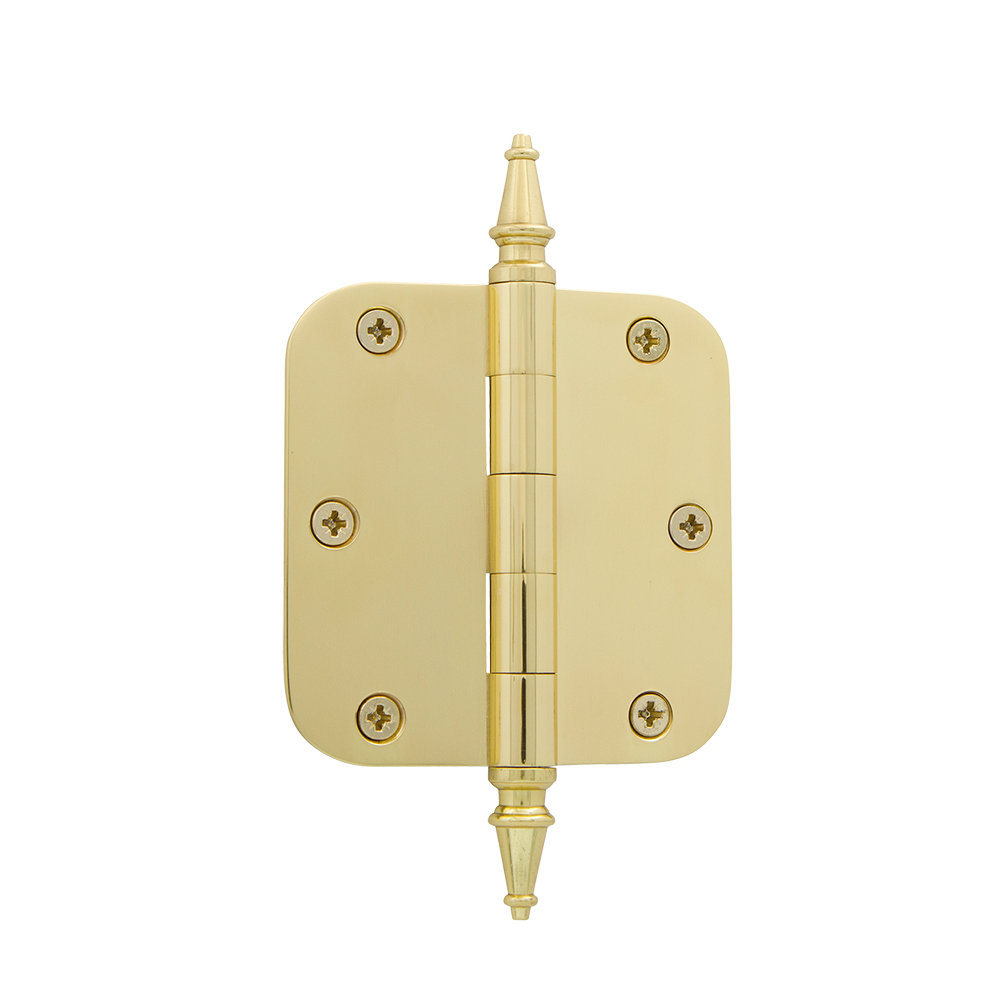 Nostalgic Warehouse 3.5" x 3.5" Steeple Tip Residential Hinge with 5/8" Radius Corners Nostalgic Warehouse 