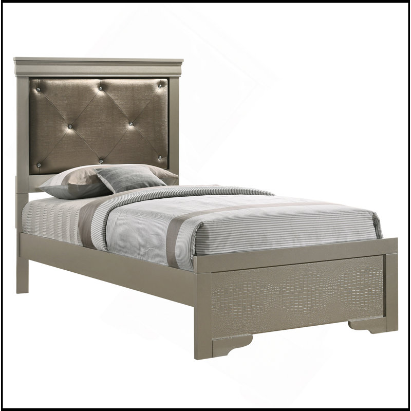 Elegant Twin Bed, Champagne