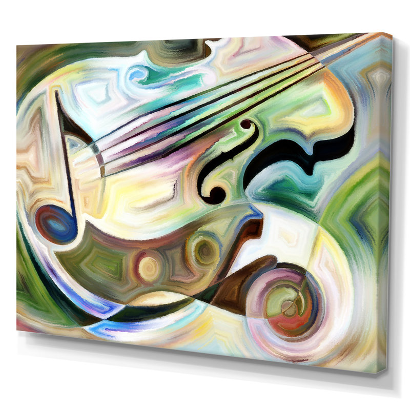 «Colorful Abstract Guitar Iv», reproduction sur toile tendue, H 30 po x l 40 po x P 1,5 po