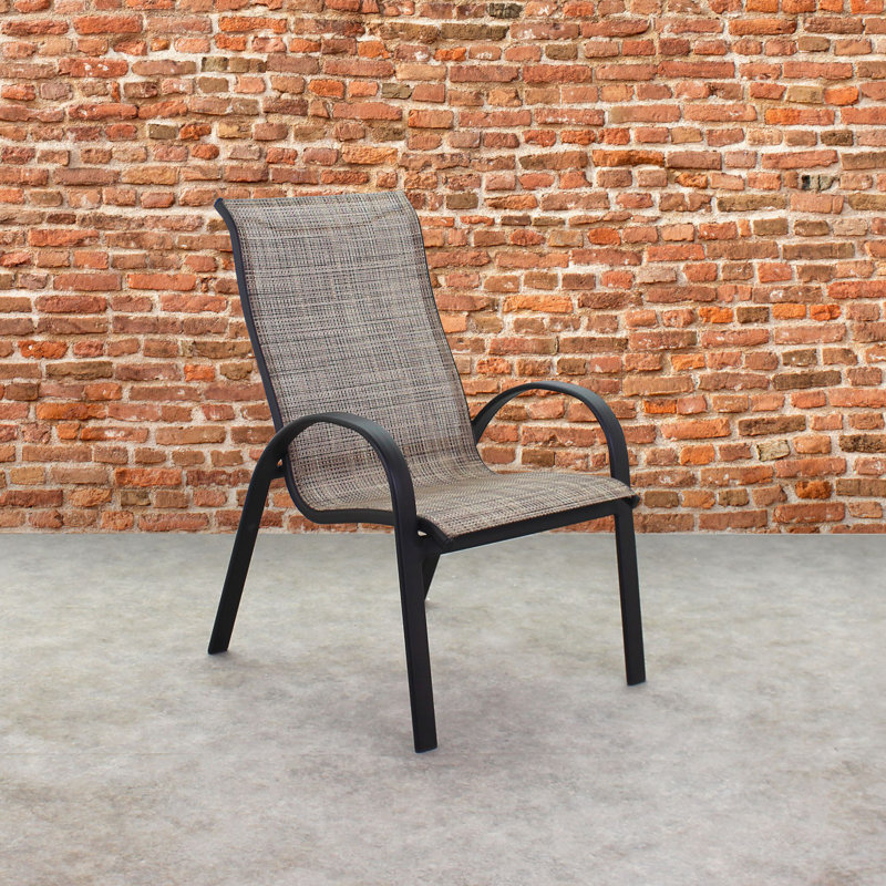 Outdoor Stacking Dining Armchair with Cushions
