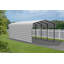 Abri d'auto en acier avec 1 ensemble de parois latérales, 10 x 24 x 7-100015409