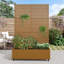 Boîte à fleurs d'extérieur individuelle en métal rectangulaire avec treillis pour plantes grimpantes-311632073-311632074