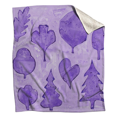 Couvertures mauves en forme d'arbre
