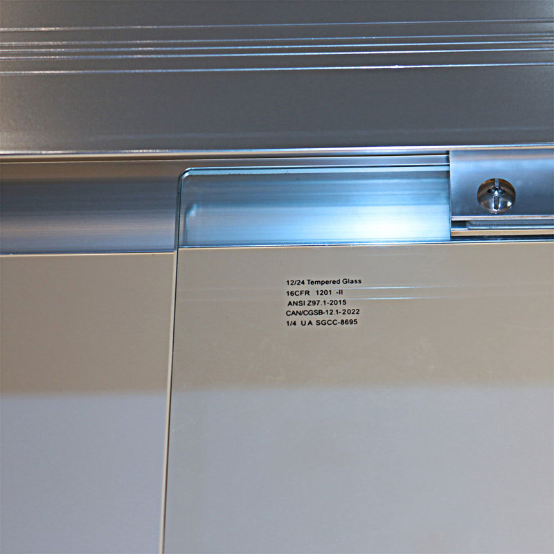 Porte de douche double coulissante,, Chrome chrome