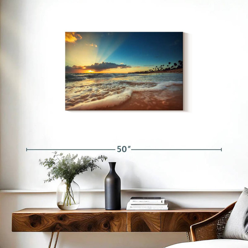 Plage dominicaine exotique Gillard, H 20 po x l 30 po