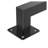 4ft Black Iron Wall Mounted Stair Handrail - Heavy Duty Square Tube Railing with 250lbs Capacity for Indoor & Outdoor Steps