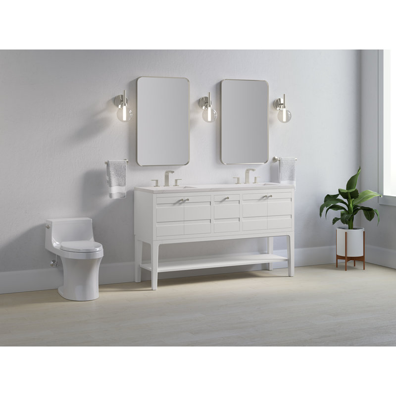 Helst 60-In Bathroom Vanity Set, White
