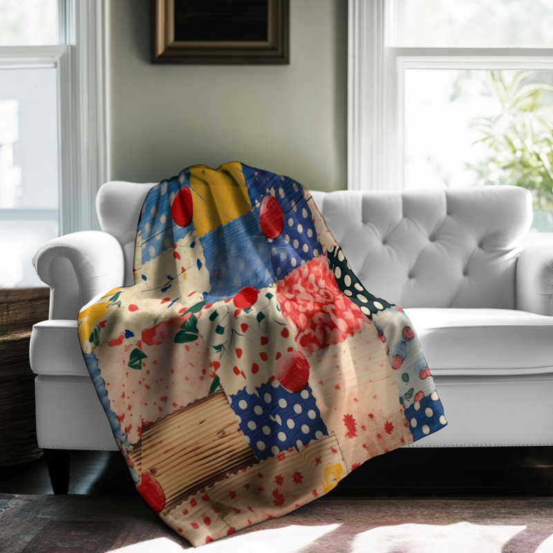 Rustic Patchwork - couverture 1 pièce, L 60 po x l 50 po