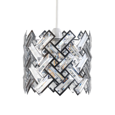 19'' H x 19.5'' W Cylinder Pendant Shade ( Clip On ) in Silver