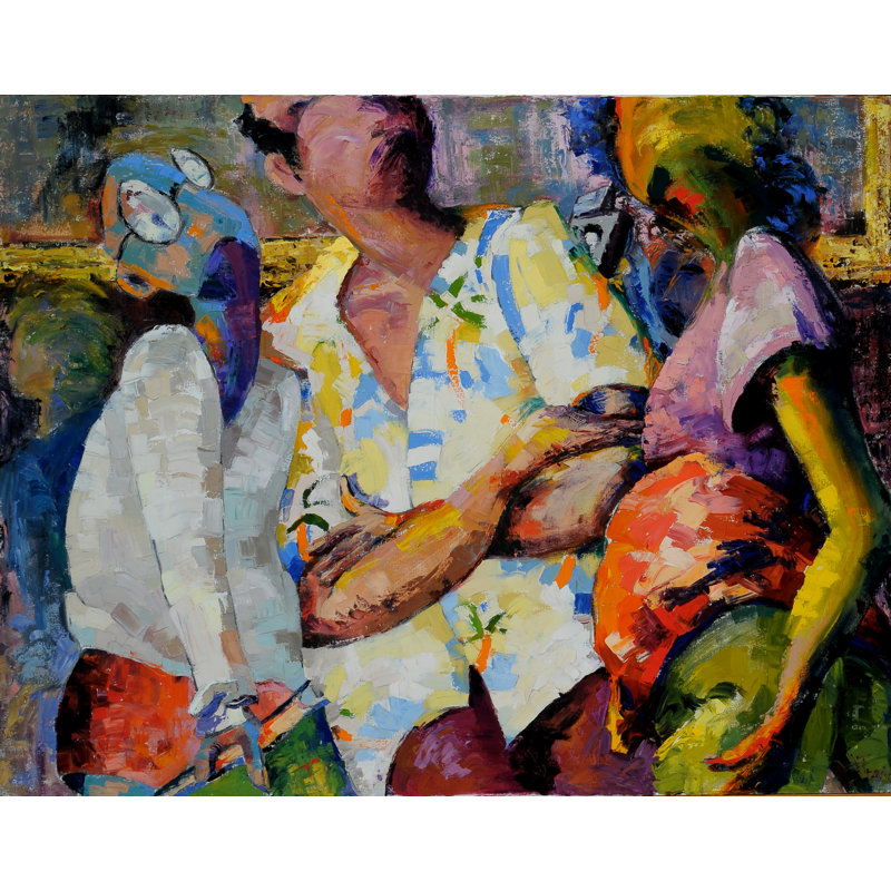 Viewing Delacroix Oil Painting Print Canvas