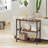 Console Table With 3 Tier Shelves And Power Outlets - E...
