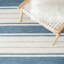 Starner Striped Handmade Tufted Wool Ivory/Light Blue Area Rug-1408051810