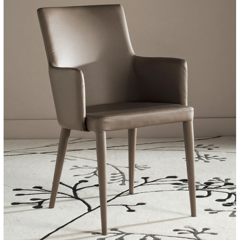 20'' H Metal Armchair, Taupe Velvet