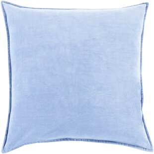 Edgar Square 100% Cotton Pillow Cover AllModern Color: Dark Blue, Fill Material: Polyester/Polyfill, Size: 22'' x 22