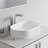 Dowell 6004 Modern Bathroom Design Fluted Oval Ceramic Vessel Sink - Gloss White-118230132