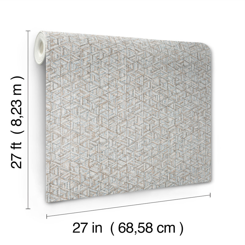 Rune Abstract Wallpaper Roll, Pewter