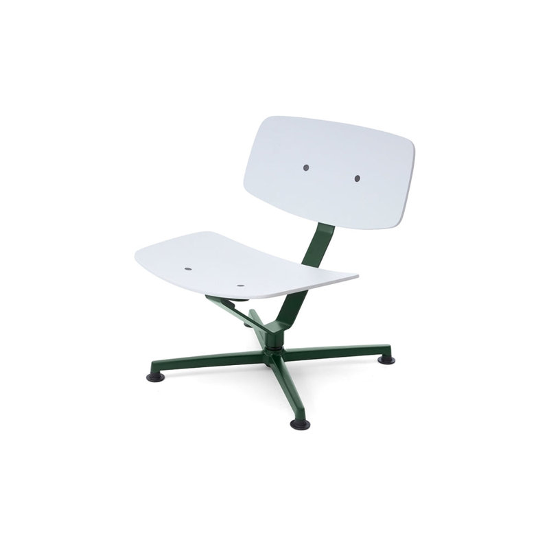 Arba Side Chair, White/Dark Green
