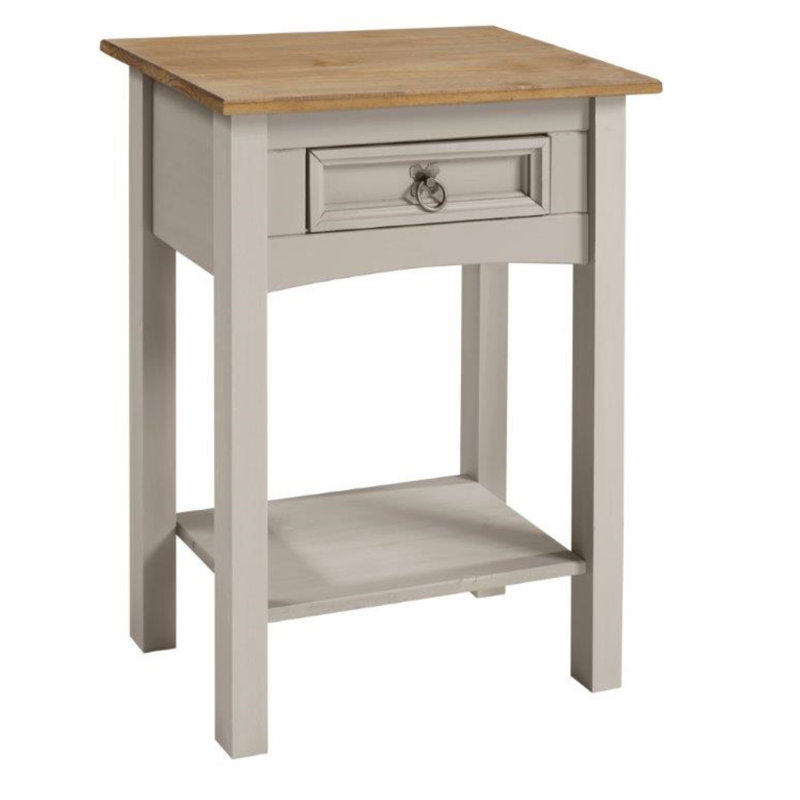 Palmea 132.08cm Solid Wood Console Table, Grey