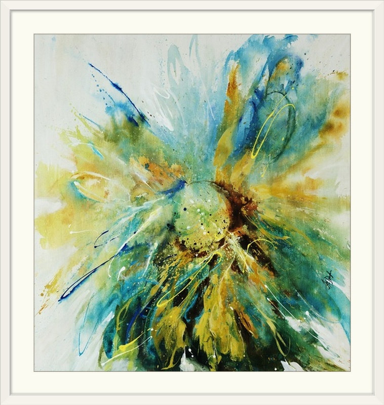 «Cornflower» par Anne Farrell, reproduction d'art sur toile, H 16 po x l 15 po x P 1,5 po, Toile tendue