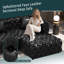 Repose-pieds rembourré en similicuir 38,5 po-581759157