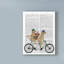 « yellow labrador tandem text », reproduction d’impression sur toile tendue-33421466
