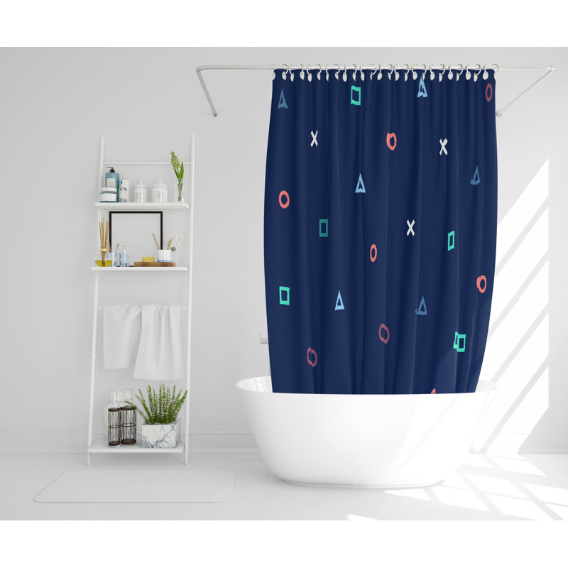 Destini Polyester Shower Curtain Set, 168cm H x 168cm W