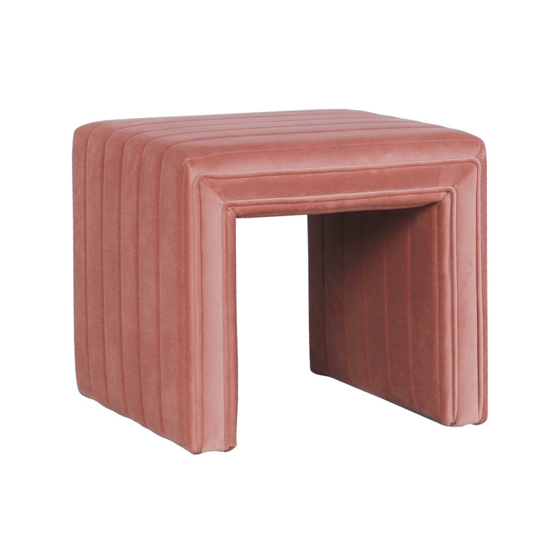 Repose-pieds Ada, repose-pieds taupe brun touffeté, 19 po, Rosé