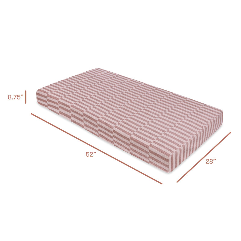 Maroon Stripe Muslin Crib Sheet