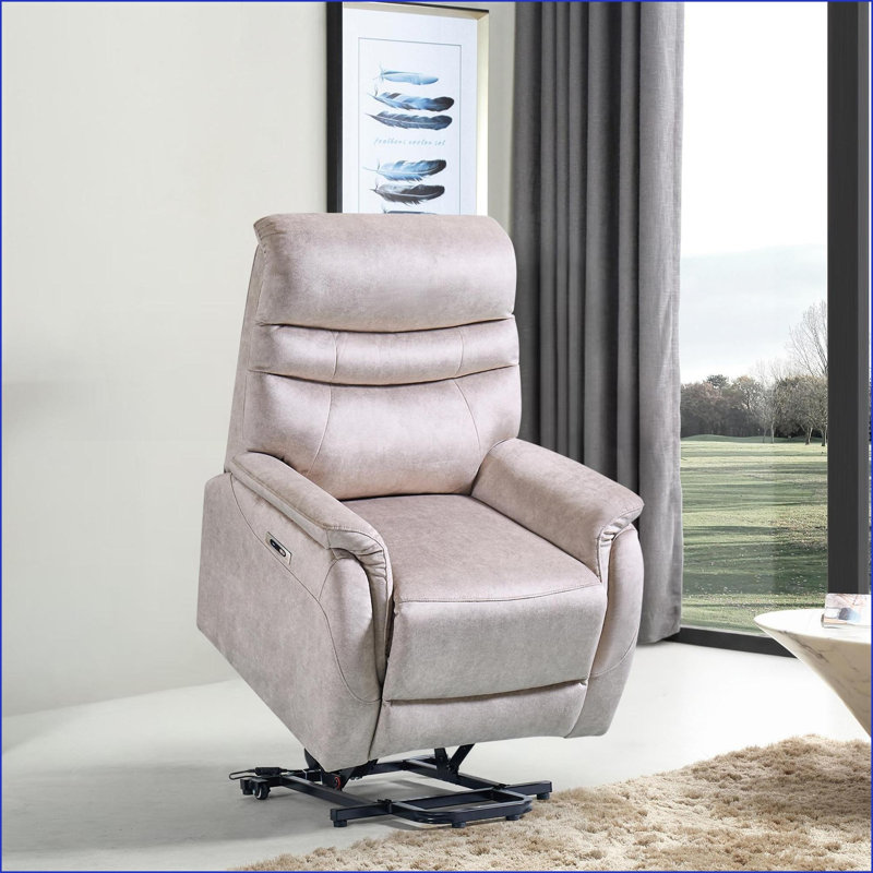Fauteuils inclinables avec lève-personne électrique | Velours gris clair | Contrôle facile des boutons | Capacité de 350 lb