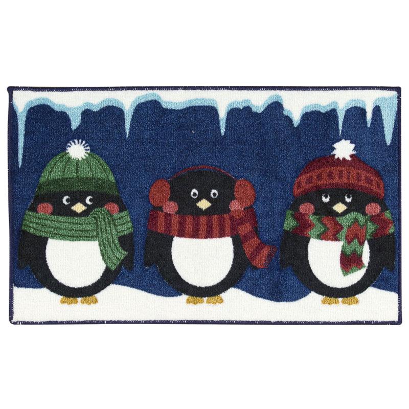 Navy Christmas Indoor Doormat