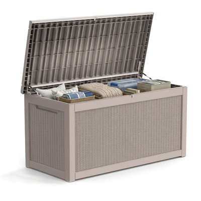Yardgrace 320 Gallons Water Resistant Resin Lockable Deck Box