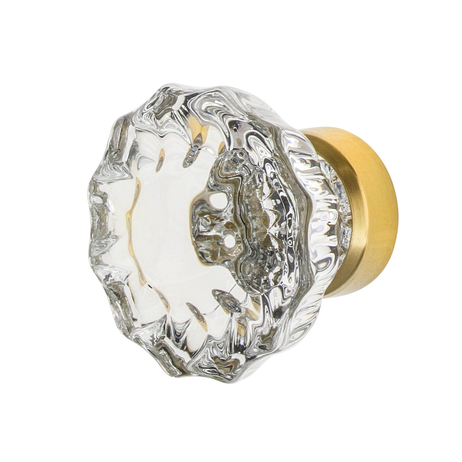 Nostalgic Warehouse Crystal 1 3/8" Cabinet Knob, Polished Brass