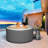 JLeisure Avenli 120 Volt 3 Person 105 - Jet Vinyl Round Inflatable Hot Tub in Black