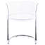 43 cm H Cantilever Chair in Clear