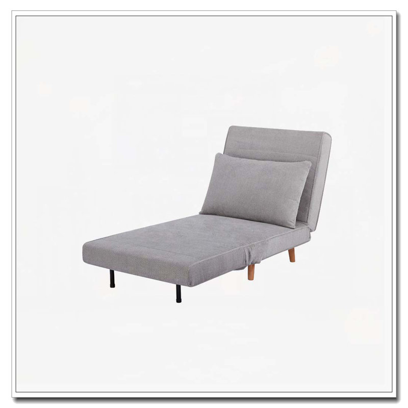 Fauteuil d'appoint rembourré convertible, Gris clair
