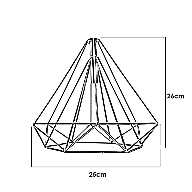 66.04cm H Metal Novelty Pendant Shade ( Uno ), Red