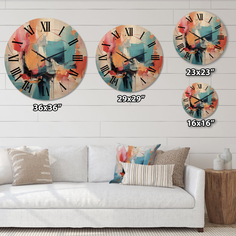 Horloge murale V bois, Moyenne
