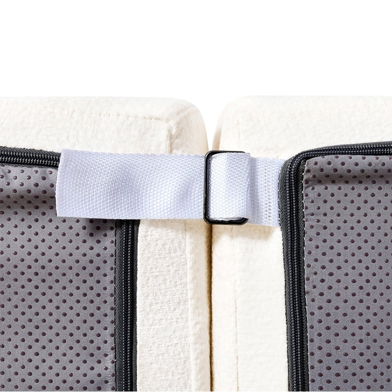 Canapé modulaire incurvé moderne 138,6 po avec éponge entièrement compressée haute densité, White Polyester