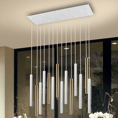Kuhlmann 14-Light LED Cluster Cylinder Pendant