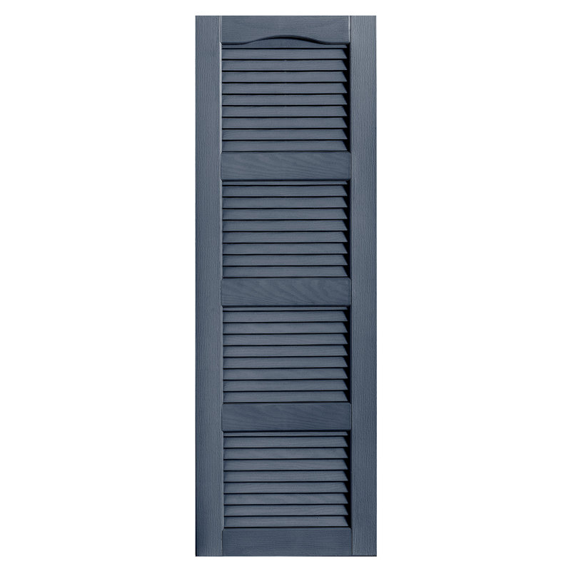 Paire de volets à persiennes cathédrale style quadruple ouverts, 42 po, Indigo, 16"